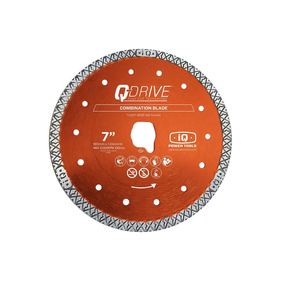 7" IQ Power Tools Q Drive Orange Combo Blade