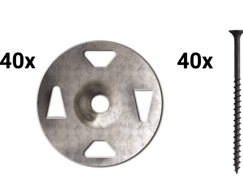 Schluter Kerdi Board Washer And Screw Set 40 Pack
