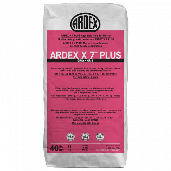 Ardex X7 Plus Modified Mortar 40lb Bag White