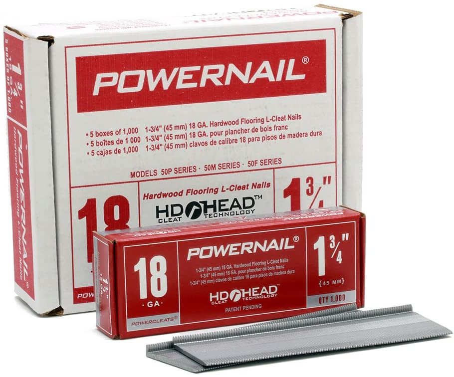 Powernail 18ga 1 3/4" HD L Power Cleat 5000 per box
