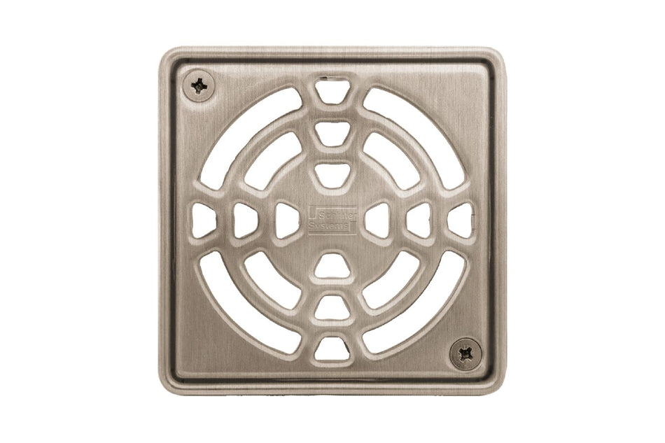 Schluter Kerdi Drain Stainless Steel Grate 4" Classic Nickel